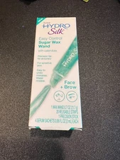 Schick Hydro Silk Sugar Wax Wand & Reusable Strips Hair Removal for Face & Brow