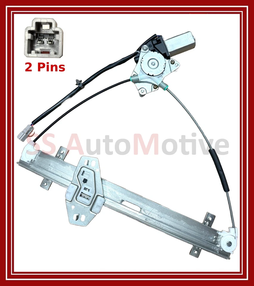 NEW HONDA CIVIC EP 3-DR FRONT PASSENGER SIDE WINDOW REGULATOR WITH 2 PIN MOTOR - Image 2 of 2