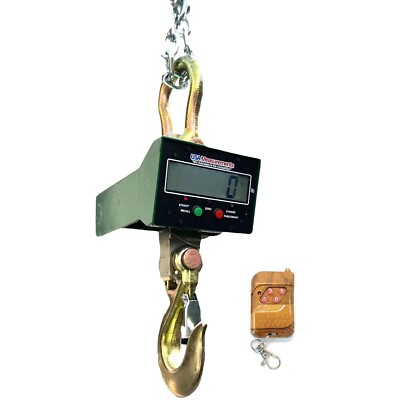 Heavy Duty Crane Scale 10,000 lb Steel Frame with LCD Calibration Certificate