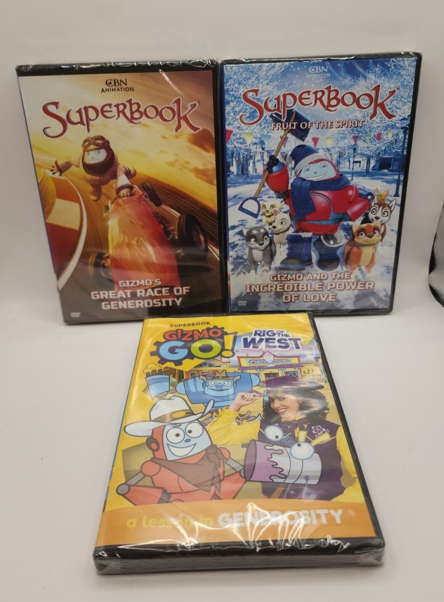 SuperBook CBN DVD 　39枚　まとめ売り Lot Of 3 CBN Superbook Gizmo Go DVD Christian Kids Show New Sealed