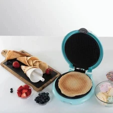 Brentwood Waffle Cone Maker - Turquoise - Make Your Own Ice Cream Cones - NEW