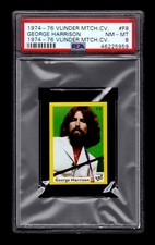 PSA 8 GEORGE HARRISON of The BEATLES Vlinder Match Card HIGHEST EVER GRADED 1/1