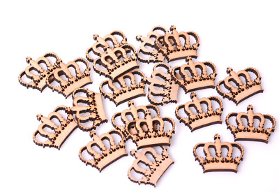 Mdf Krone Handwerk Rohling, königliche Krönungskrone, Abzeichen Emblem Form Mini