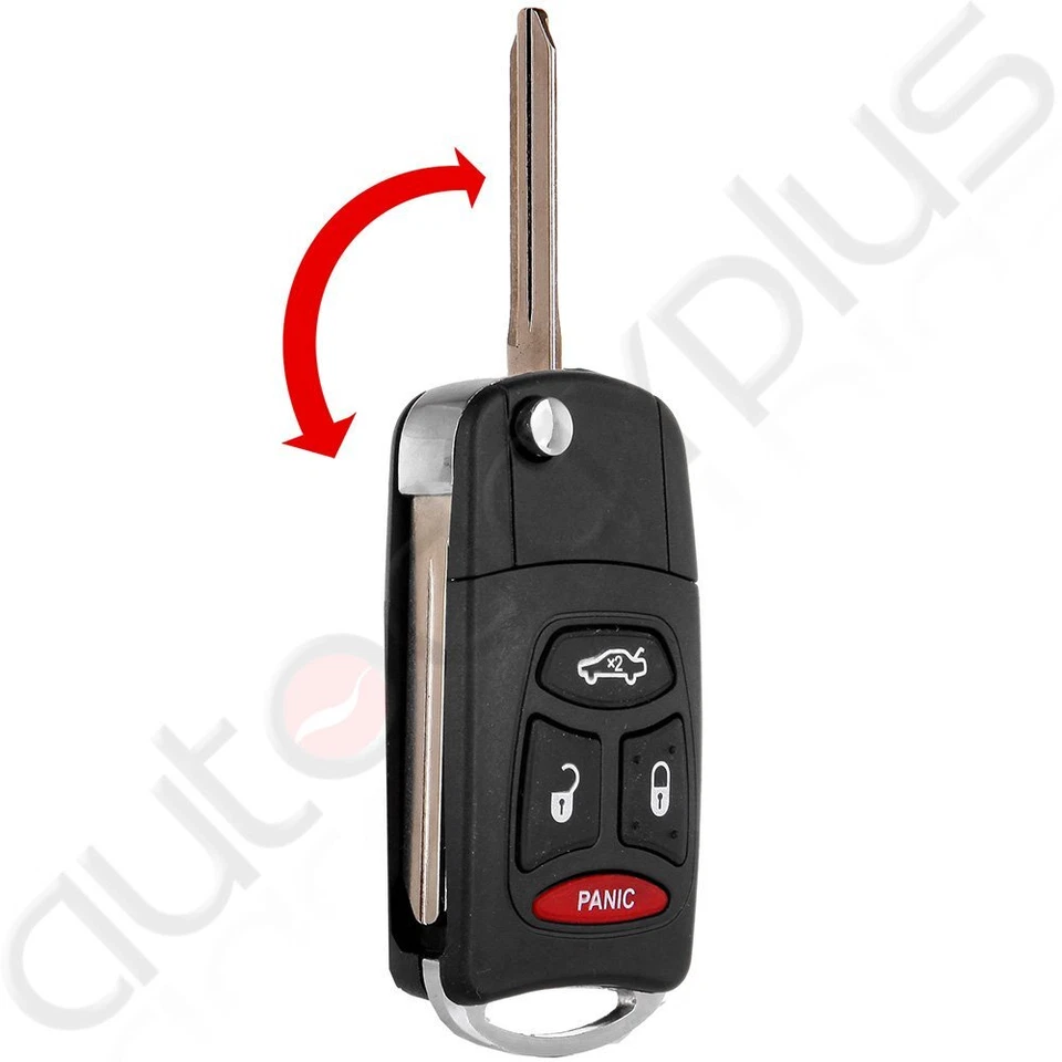 2 个遥控汽车钥匙壳适用于吉普牧马人 Patriot 2009 2010 2011 2012 4 个按钮 — 第 2/4 张图片