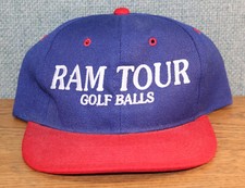 RAM TOUR Gold Balls Hat Snapback Blue Red Baseball Cap