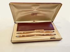 Cross 14K Gold Filled Pen Mechanical Pencil Set Women's 1541 Orig Box Complete