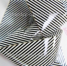 5mtr Black & White Stipes Nail art transfer foils