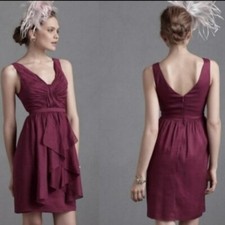Anthropologie BHLDN Quillaree Vivacity linen silk formal cocktail dress 2