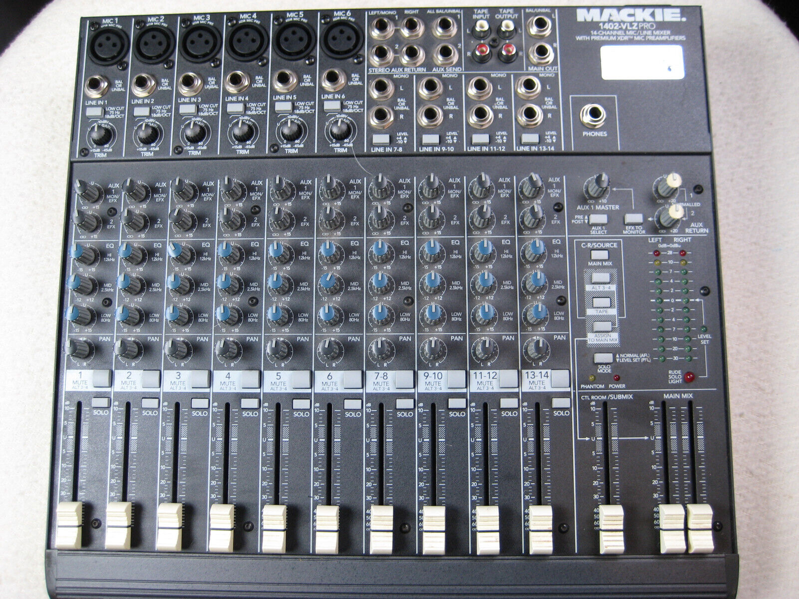 Mackie 1402-VLZ Pro 14-Channel Mic/Line Mixer eBay