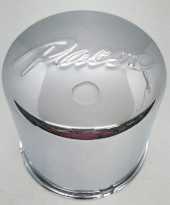 Pacer #102HM chrome push through closed end cap 4.175'' Dia - 4 1/8'' Tall  #8