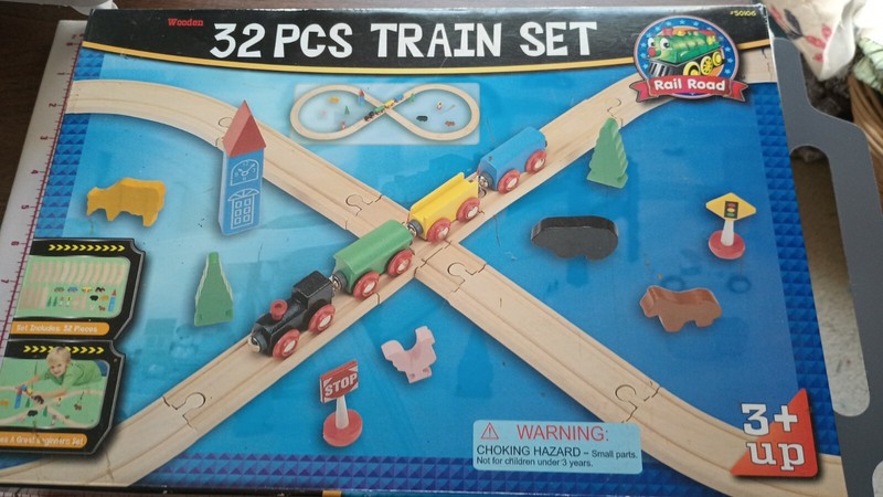 Rail Road Wooden Train Set