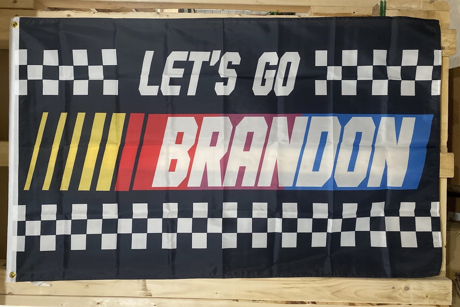 Glossy Bumper Sticker Pl1074 "Let's Go Brandon" USA Flag Bumper Sticker - 8.25"x3" Glossy Vinyl Political Decal (PL1074) Political Car Bumper Sticker - Foto 12