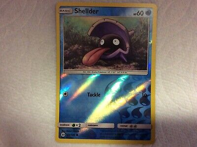 POKEMON Sun & Moon Card SHELLDER - 33/149 - REVERSE HOLO