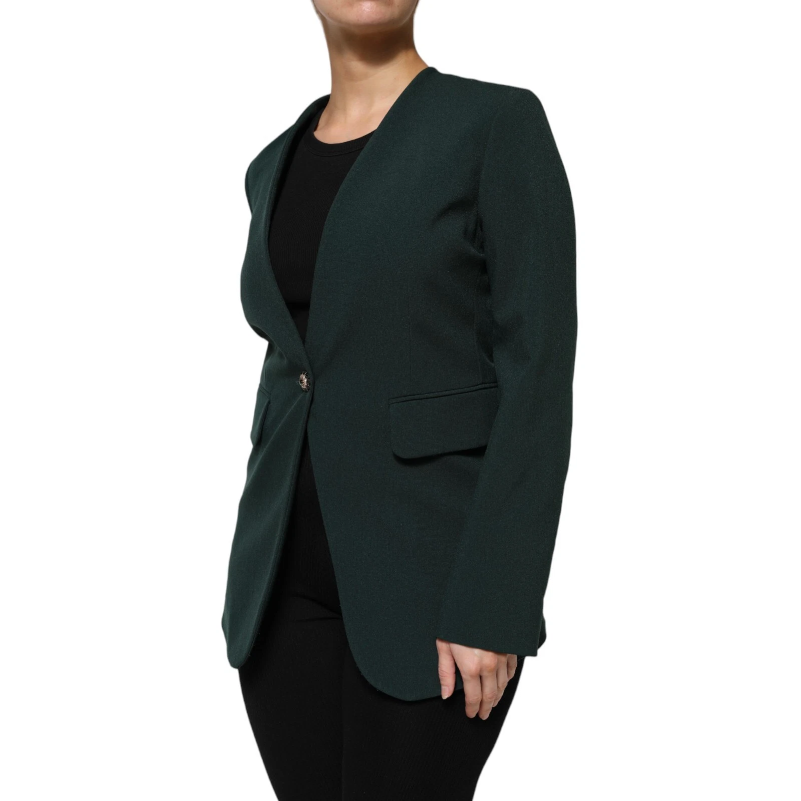 MAISON MARGIELA Giacca Cappotto Verde Monopetto Un Bottone IT40 US6 S 540usd