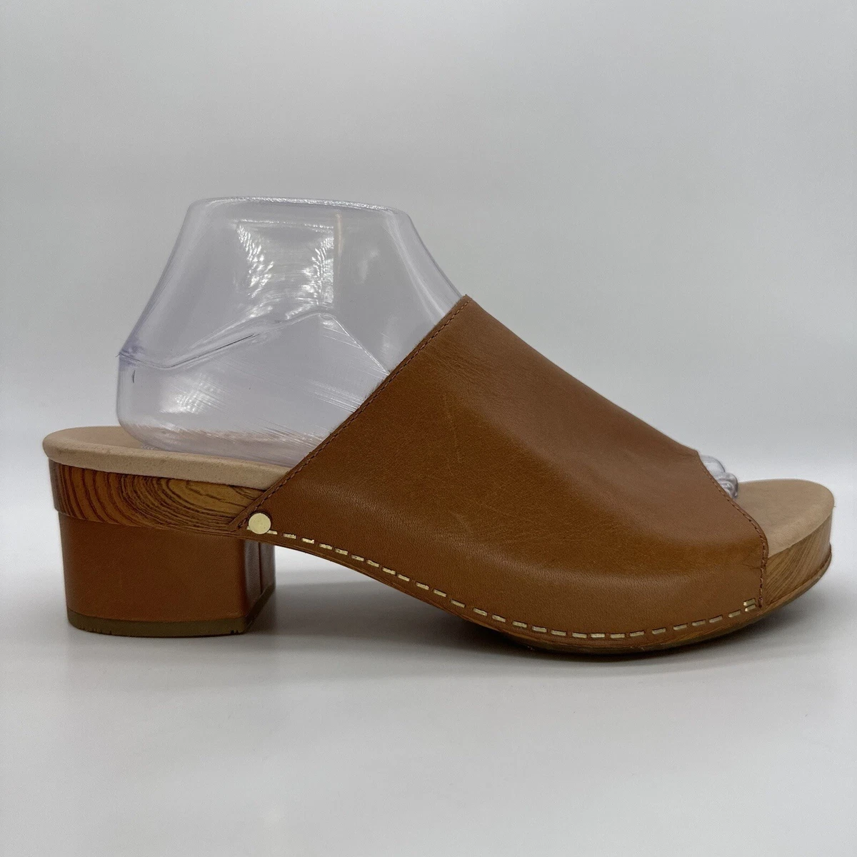Dansko Maci Slide Sandal Brown Leather Women 10.5 11 US EUR 41