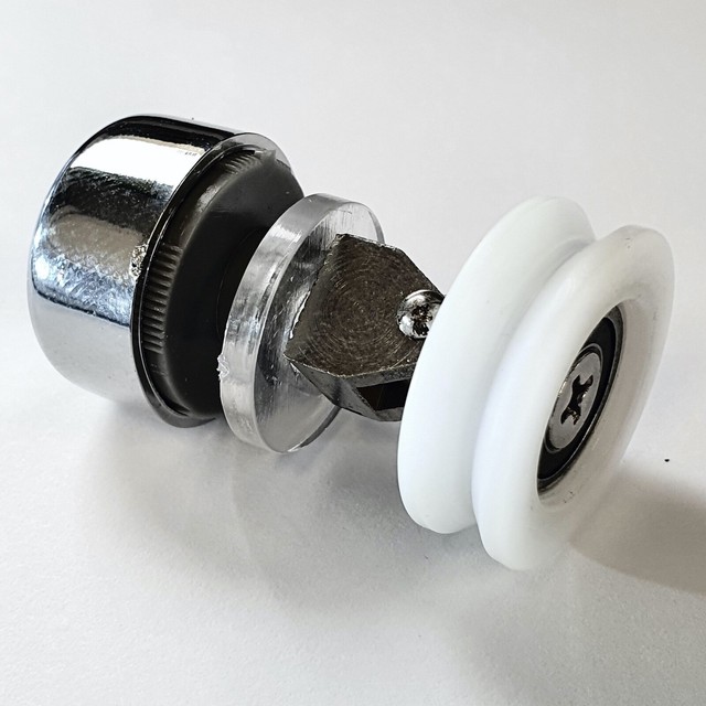 1 x V Grooved Swivel Shower Door Rollers/Runners/Pulleys 24mm Wheel