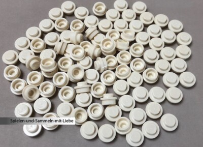 80 x LEGO  STEINE 1 x 1 NOPPEN RUNDPLATTEN RUND PLATTE 1ER 6141 NEU WEISS