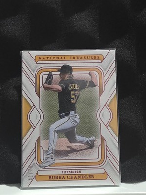 2025 Panini National Treasures #41 Bubba Chandler Red #/75 Pirates