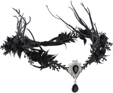 Black Elf Flower Crown - Branch Gothic Floral Crown for Witch Accessories Wom...