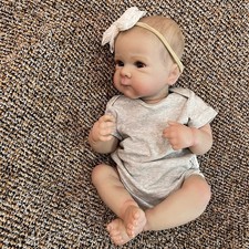 20inch Newborn Lifelike Toddler Soft Baby Reborn Doll Silicone Vinly Body Gift
