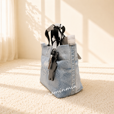 NWT COACH Mini Tour Tote Bag In Loved Denim CEB33 | eBay