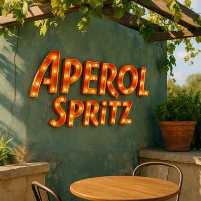 Aperol Spritz LED Wandschild   85×50 cm   Leuchtschild für Innen & Außen