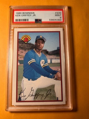 PSA 9 MINT 1989 BOWMAN #220 KEN GRIFFEY JR ROOKIE RC CARD