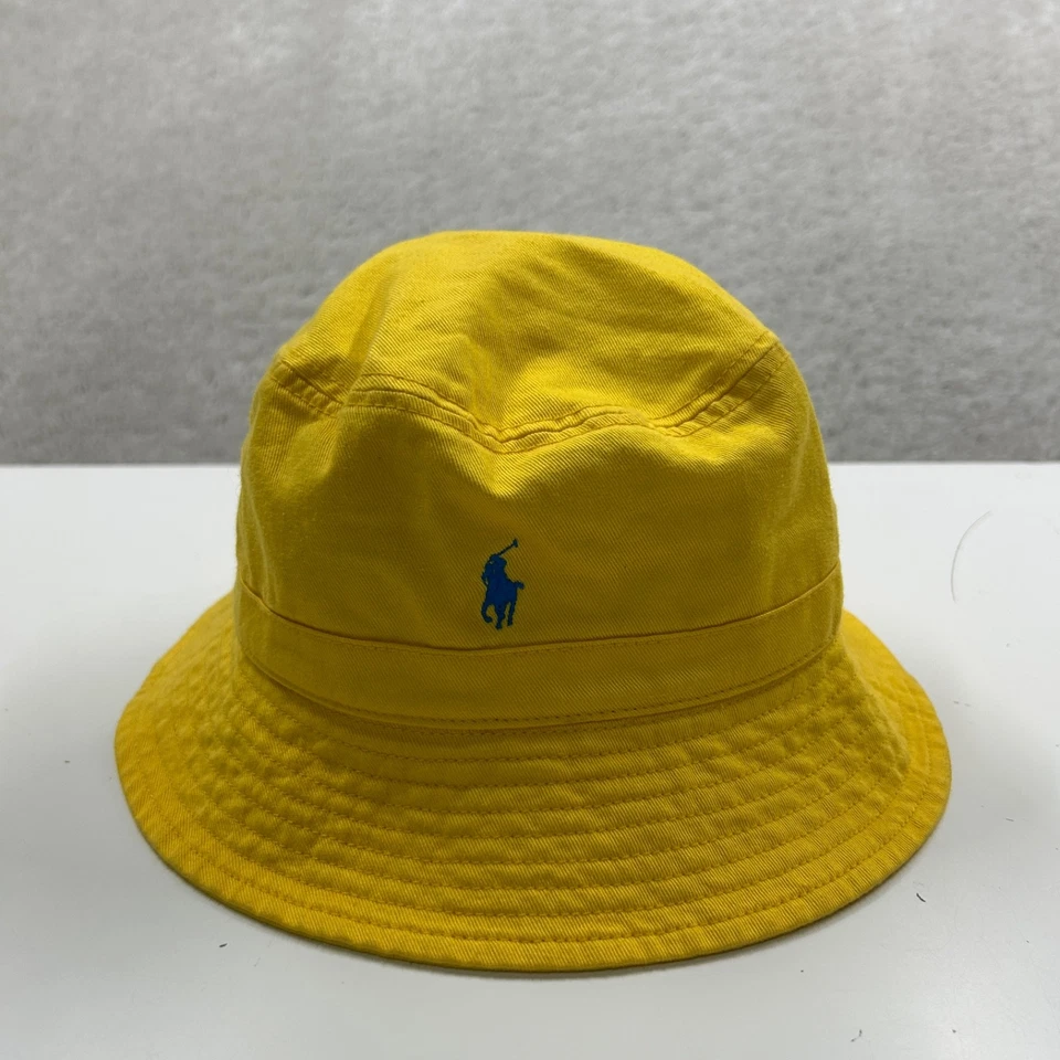 Polo Ralph Lauren Bucket Hat Kids Size 8-20 One Size Yellow Pony Sun Safari - Image 2 of 4