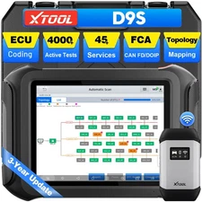 2025 XTOOL D9S Car Bidirectional Diagnostic Scanner ECU Coding Wireless & Wired