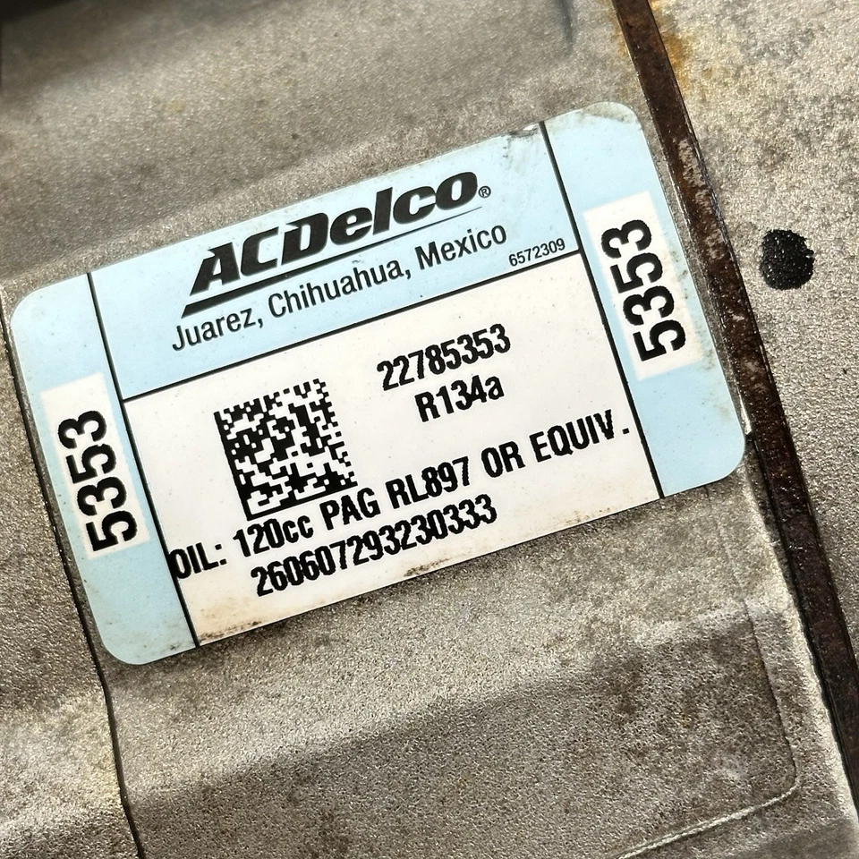 New Take Off OEM GM 22785353 Chevy Camaro 2010-14 AC Compressor & A/C Clutch - Image 2 of 4