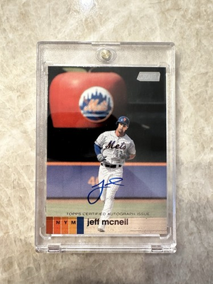 #ad 2020 Topps Stadium Club TSC Jeff McNeil New York Mets On Card Auto MLB Baseball $27.99