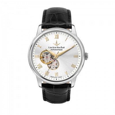 Herrenuhr Automatik Lucien Rochat Iconic R0421116003 Leder Schwarz