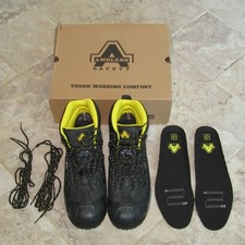 Image of Amblers AS803 Black Leather Work Safety Boots Wide Fit Waterproof Steel Toe UK12