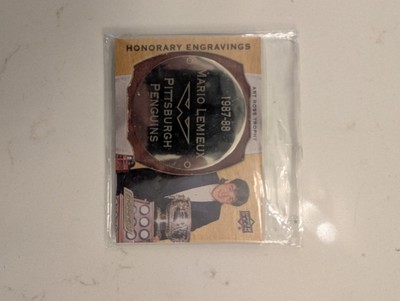 2018-19 UD Engrained Honorary Engravings Metal Placard Mario Lemieux 090/100