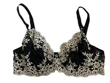 Wacoal Embrace Lace Bra Size 38C 65191 Black Beige Sheer Lace