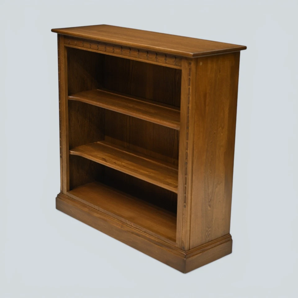 Ercol Low Wide Bookcase 2 Shelves Golden Dawn Finish Mural FREE UK Delivery* - Image 4 of 4