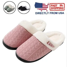 Ladies' Winter Warm Slippers Plush Lining Soft Non-slip Sole House Shoes Women