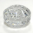 Vintage Waterford Faceted Hand Cut Crystal Round Dome Starburst Paperweight