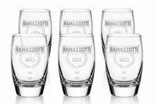 Ramazzotti Crema 1815 Glas bauchig &ndash; 6er Set Gl&auml;ser 2/4 cl