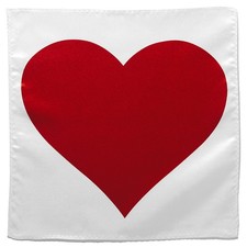 Red Heart Shape Handkerchief Pocket Square Hanky Men's Handkerchiefs