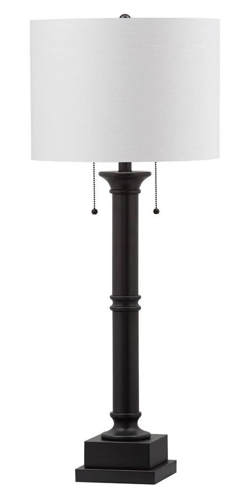 Lighting Collection Estilo Column Farmhouse Pull Chain Dark Grey 36-inch Bedr... - Image 4 of 4