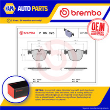 Juego de pastillas de freno para Bentley Brooklands RBS 6.8 trasero 2008 en L410M1T4 Brembo nuevo