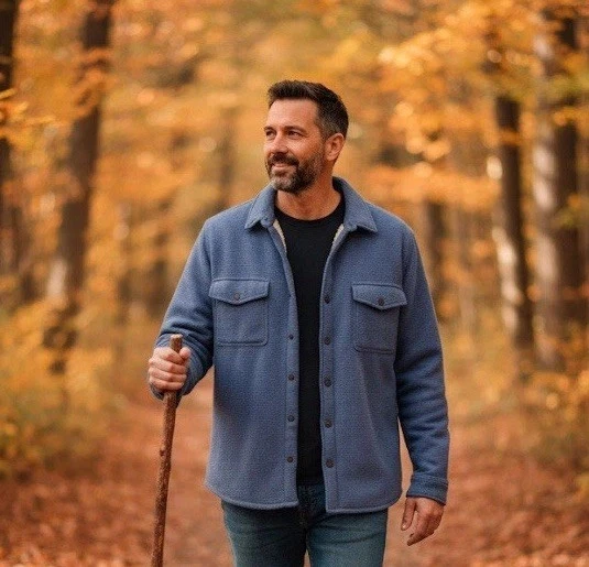 Freedom Foundry XL Men’s Super Plush Comfy Jacket (Dark Indigo)