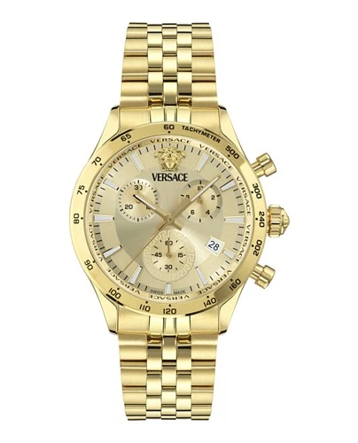 Versace Mens  Gold 40mm Bracelet Fashion Watch