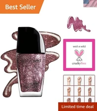 High Shine Glitter Nail Polish in Sparked Purple - 0.41 Fl Oz for Stunning Nails