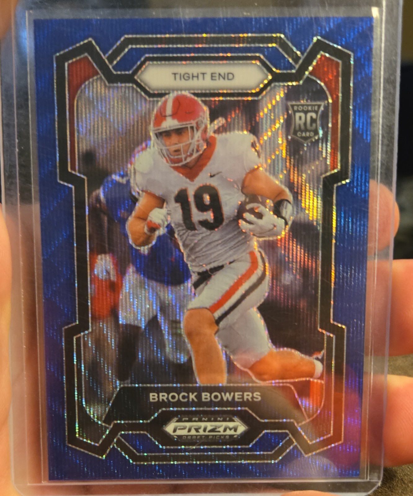 2024 Panini Prizm Draft Picks - Brock Bowers #107 Blue Wave Prizm /249 (RC)