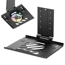 Adjustable Laptop Tray with Support for 120mm Fan Compatible with VESA Black