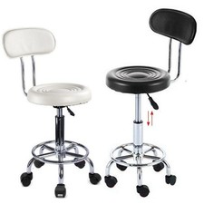 Hydraulic Adjustable Salon Stool Swivel Rolling Tattoo Chair SPA Massage Seat