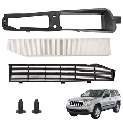 Cabin Air Filter and Housing Kit Compatible with J-eep 1999-2010 Grand Cherokee