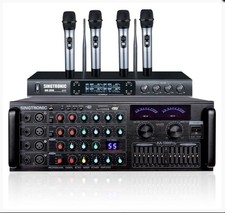 Singtronic Karaoke 2000W Amplifier Mixer  UHF Dual Wireless Microphones